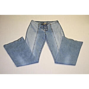 Vintage Womens La Viola Jeans Very Rare from Mid 90's Unique Lace Up Fly